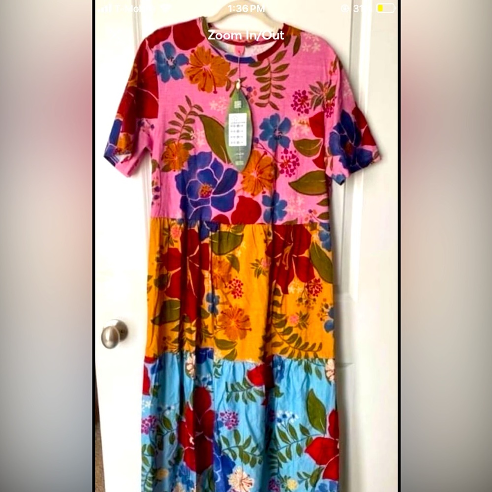 FarmRio colorful maxi floral summer dress new without tag